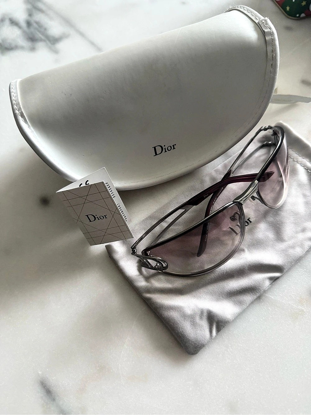 Dior Tinted Cat-Eye Glasses in Pink & Purple Like New